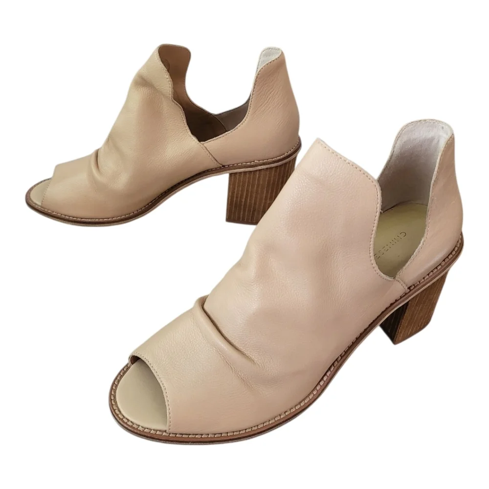 Chinese Laundry‎ Carlita Peep Toe Bootie Tan Womens Size 10 New
